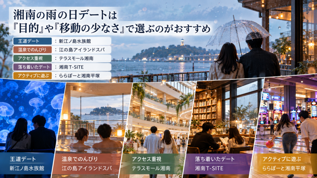 湘南の雨の日デート案内