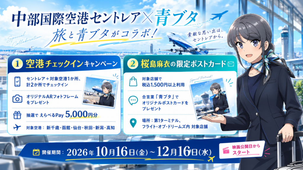 セントレア×青ブタ 空港コラボキャンペーン