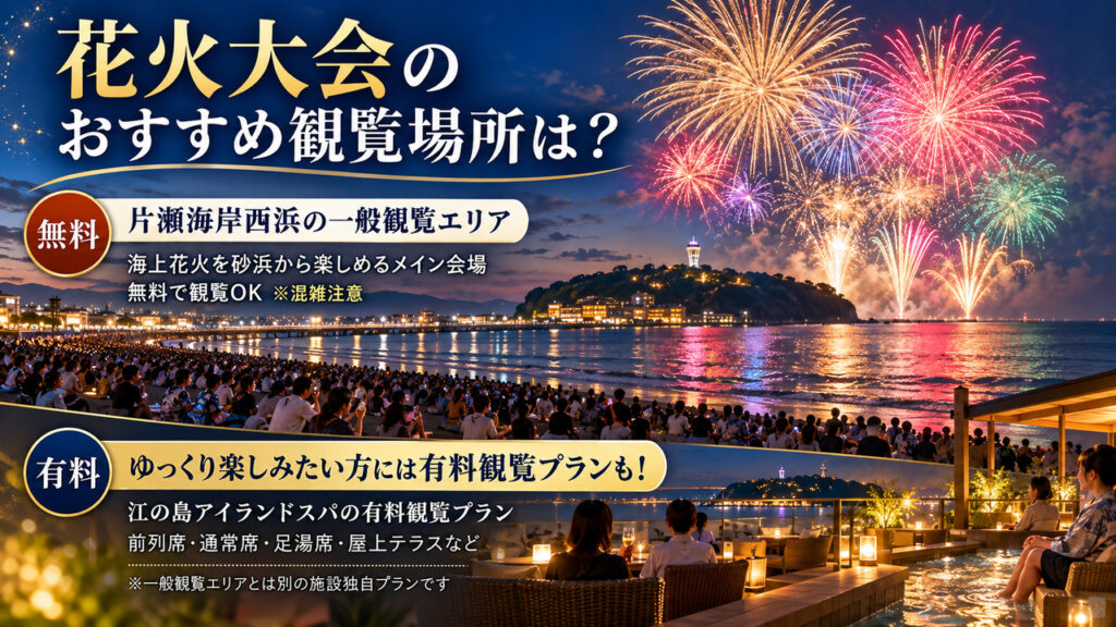 ふじさわ江の島花火大会_オススメ鑑賞スポット